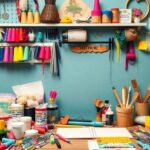 Crafting tools and colorful materials for profitable creativity.