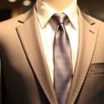 Elegant business suit on a mannequin with a tie.